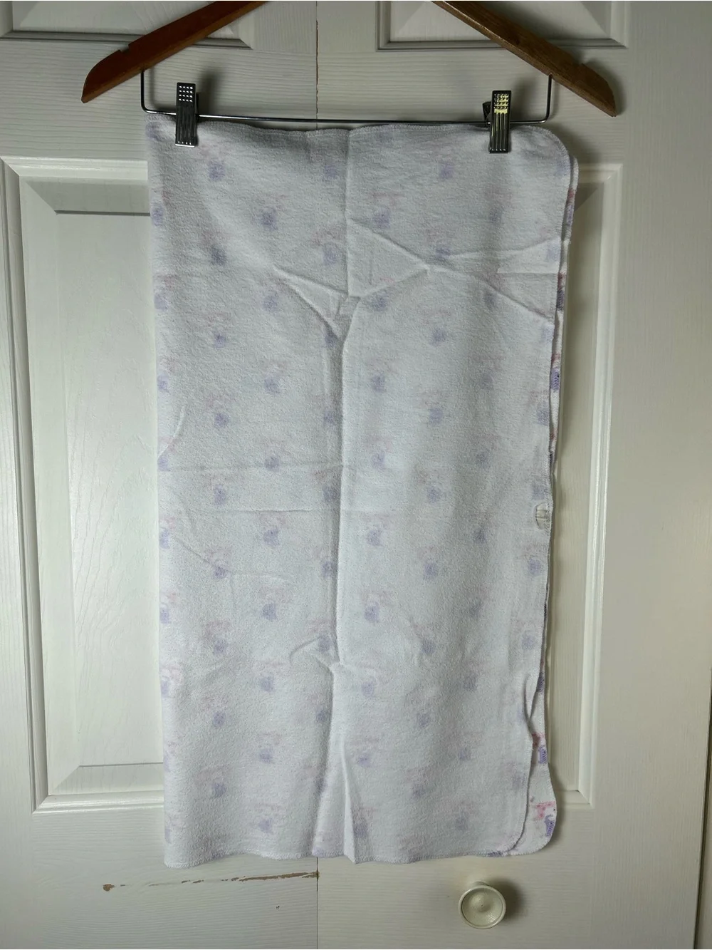 Pink Giraffe Purple Elephant Baby Receiving Blanket Flannel Blue Bird Flowers